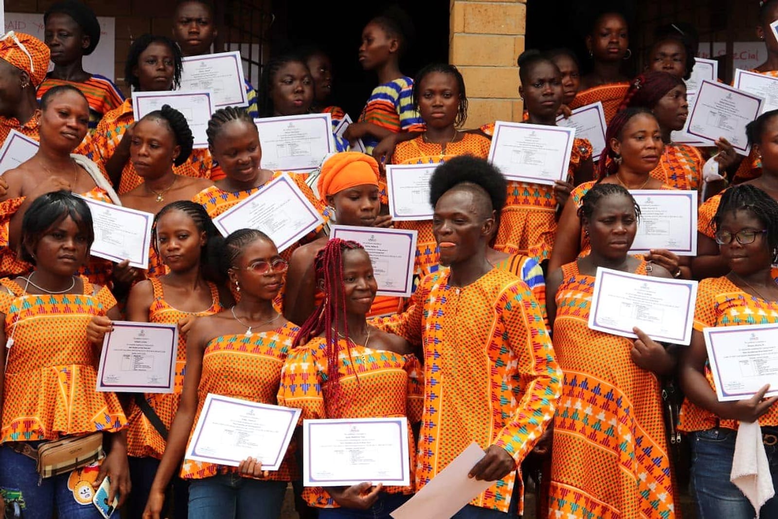 Young people taking part in skills and livelihood training
