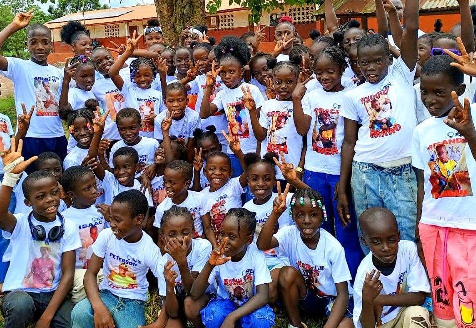 Children in a LIPACE partner community gathered together